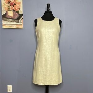 Mercer & Madison Cream Sheath Style Midi Dress Size 8